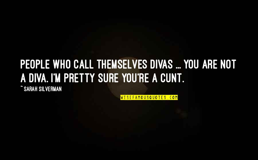 Owekj Quotes By Sarah Silverman: People who call themselves divas ... you are Owekj Quotes By Sarah Silverman: People who call themselves divas ... you are
