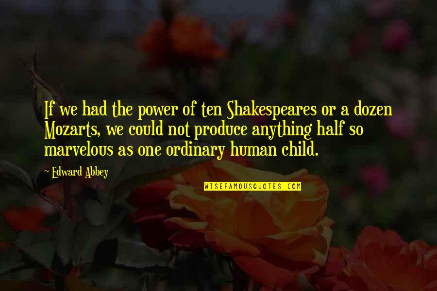 Owls And Reading Quotes By Edward Abbey: If we had the power of ten Shakespeares