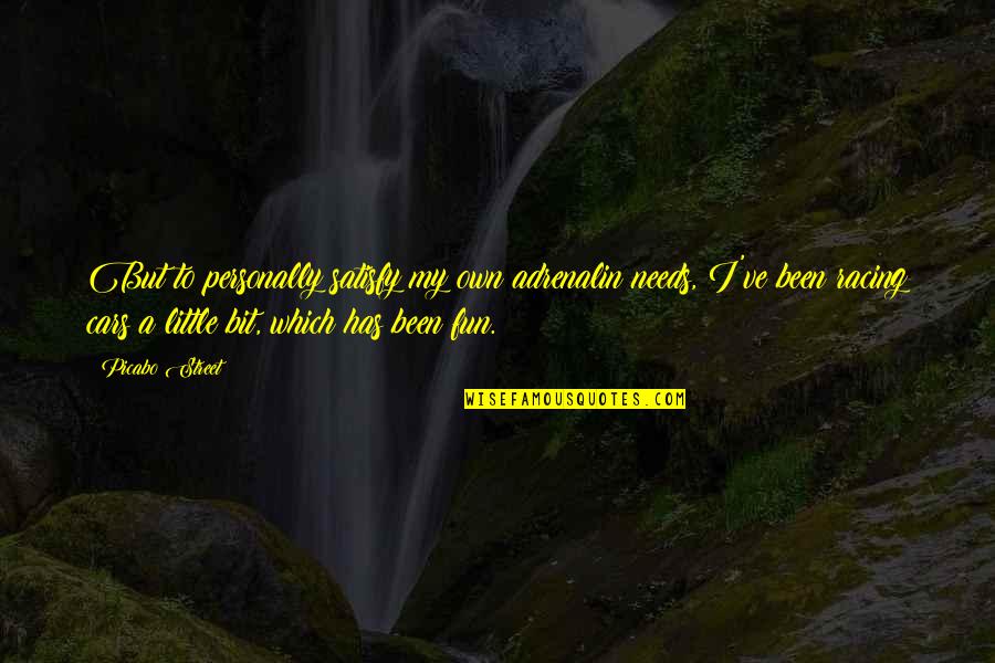 Own Car Quotes By Picabo Street: But to personally satisfy my own adrenalin needs,