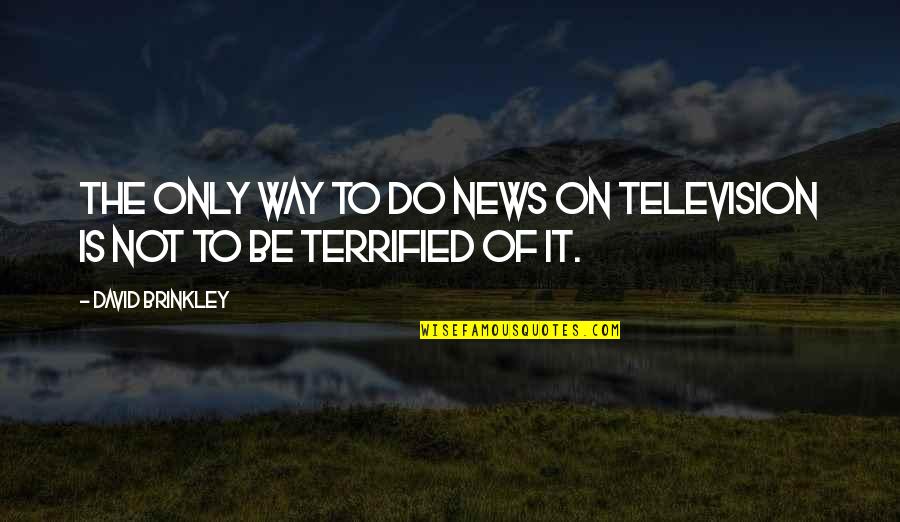 Own News Quotes By David Brinkley: The only way to do news on television