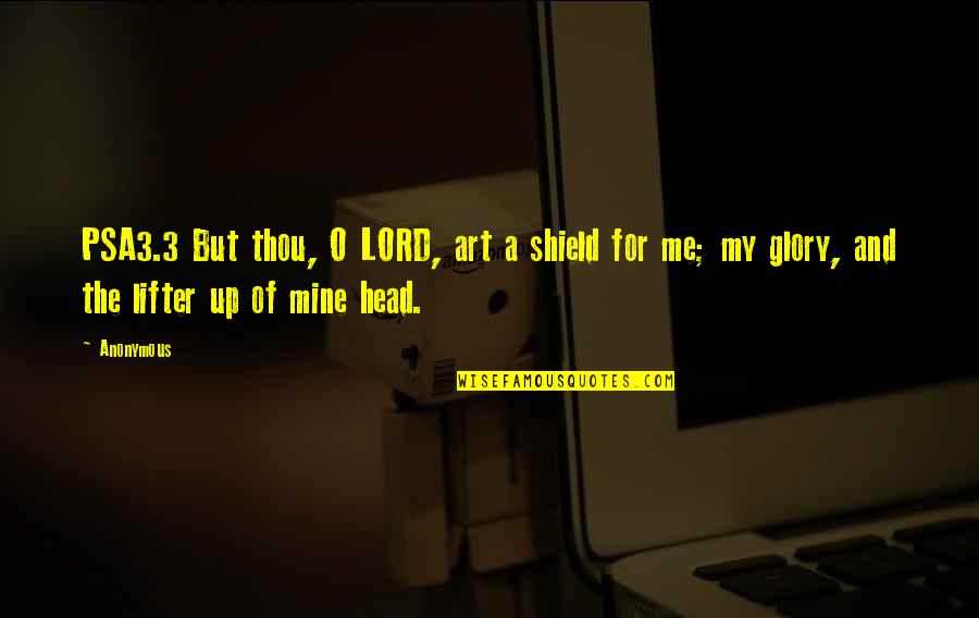 Ownership Of Land Quotes By Anonymous: PSA3.3 But thou, O LORD, art a shield