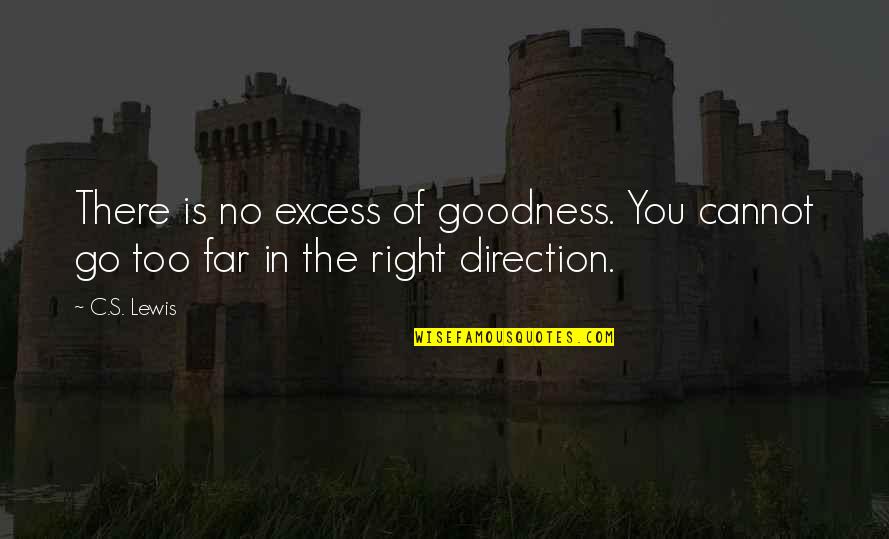 Ownother's Quotes By C.S. Lewis: There is no excess of goodness. You cannot