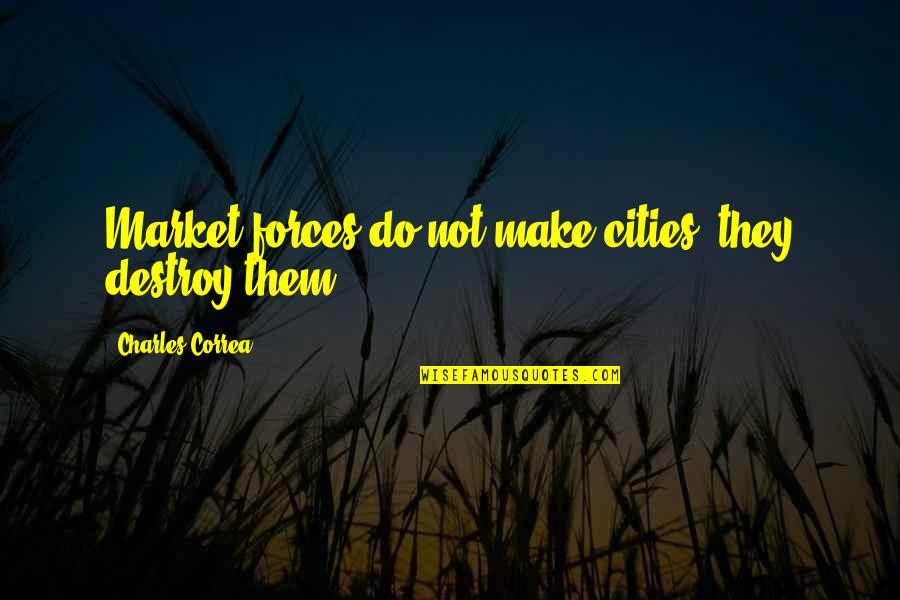 Oxford In The Great Gatsby Quotes By Charles Correa: Market forces do not make cities, they destroy