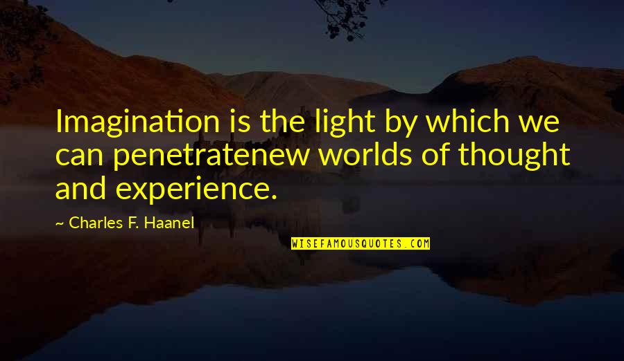 Oxidative Stress Quotes By Charles F. Haanel: Imagination is the light by which we can
