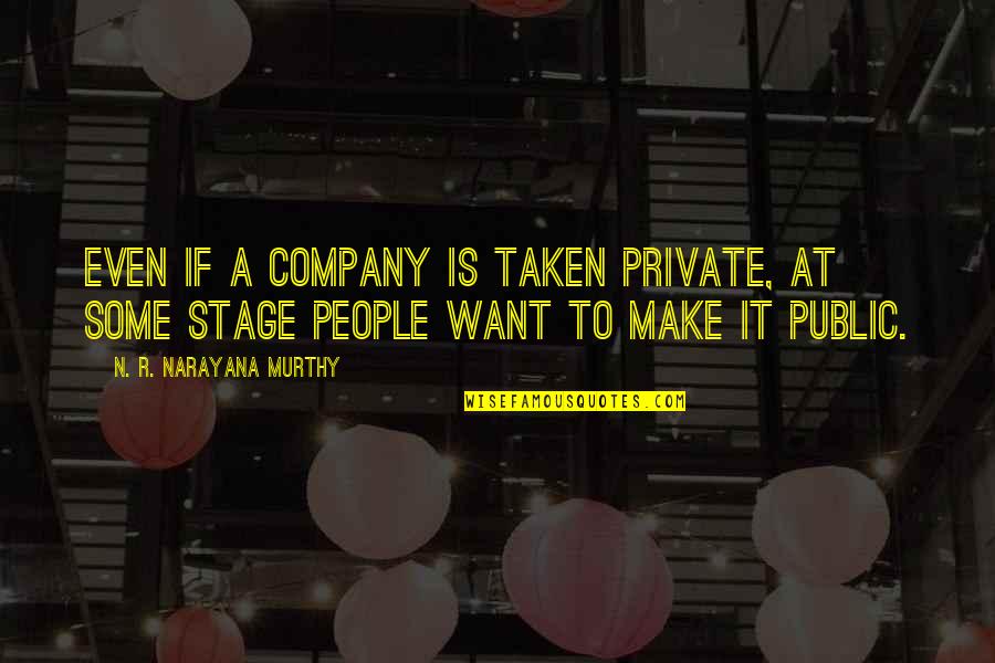 Oynar Eklemler Quotes By N. R. Narayana Murthy: Even if a company is taken private, at Oynar Eklemler Quotes By N. R. Narayana Murthy: Even if a company is taken private, at