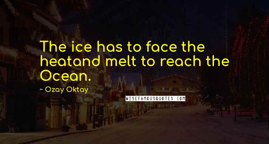 Ozay Oktay quotes: The ice has to face the heatand melt to reach the Ocean.