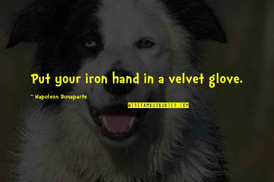 Ozzfest 2002 Quotes By Napoleon Bonaparte: Put your iron hand in a velvet glove. Ozzfest 2002 Quotes By Napoleon Bonaparte: Put your iron hand in a velvet glove.