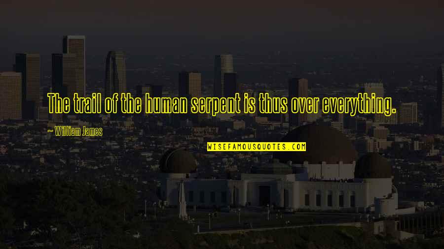Ozzie Guillen Fidel Castro Quotes By William James: The trail of the human serpent is thus Ozzie Guillen Fidel Castro Quotes By William James: The trail of the human serpent is thus