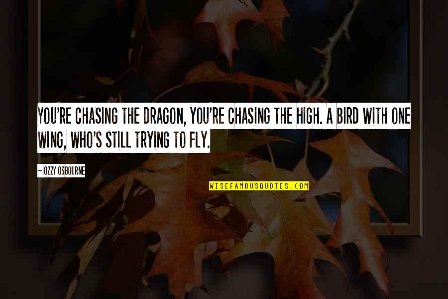 Ozzy's Quotes By Ozzy Osbourne: You're chasing the dragon, you're chasing the high.