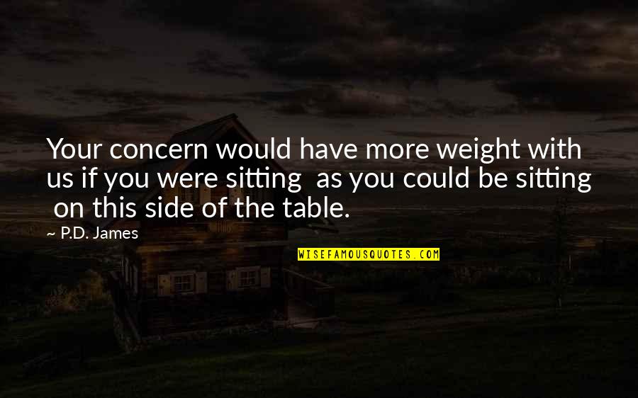 P D James Quotes By P.D. James: Your concern would have more weight with us