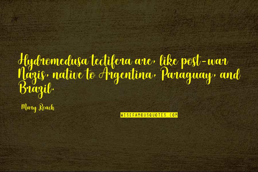 P Deres Szem Ld K Tetov L S Quotes By Mary Roach: Hydromedusa tectifera are, like post-war Nazis, native to P Deres Szem Ld K Tetov L S Quotes By Mary Roach: Hydromedusa tectifera are, like post-war Nazis, native to