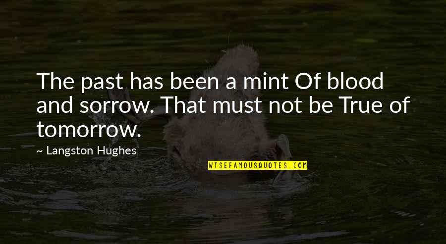 P L Mint K Quotes By Langston Hughes: The past has been a mint Of blood
