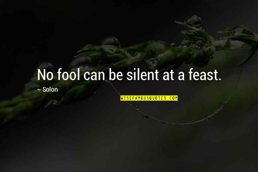 P0171 Code Check Engine Light Quotes By Solon: No fool can be silent at a feast.