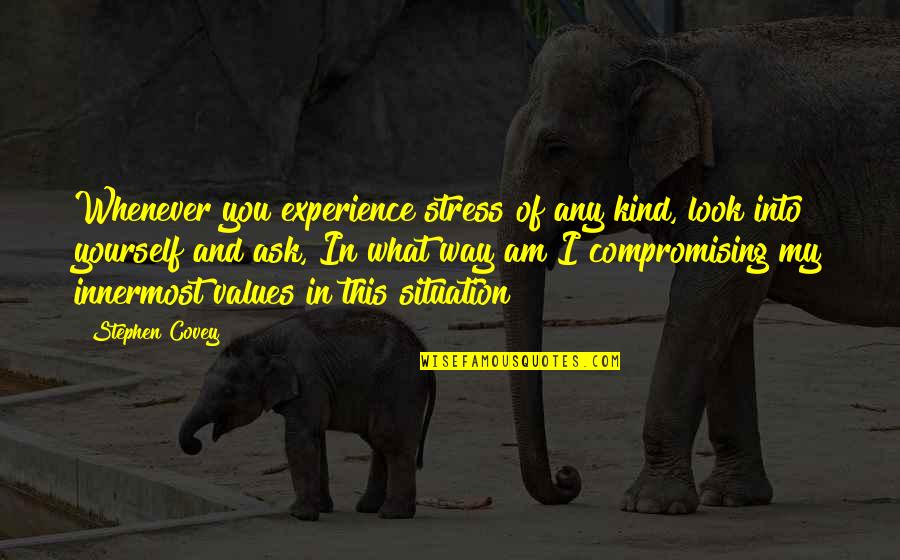 P2675 Quotes By Stephen Covey: Whenever you experience stress of any kind, look P2675 Quotes By Stephen Covey: Whenever you experience stress of any kind, look