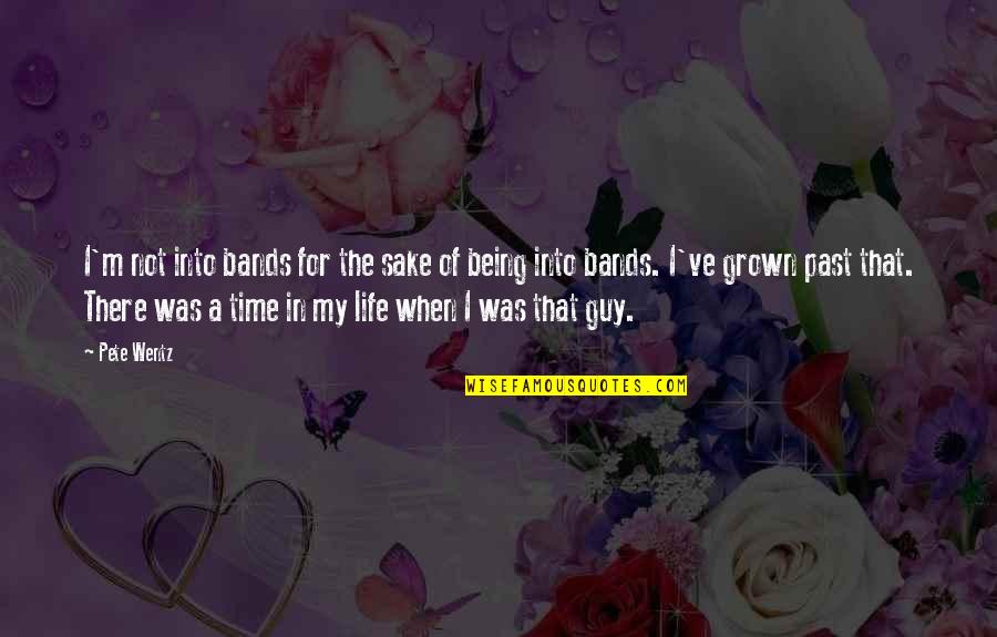 P2941 Quotes By Pete Wentz: I'm not into bands for the sake of