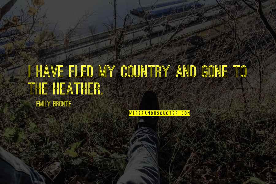 P3163 09 Quotes By Emily Bronte: I have fled my country and gone to