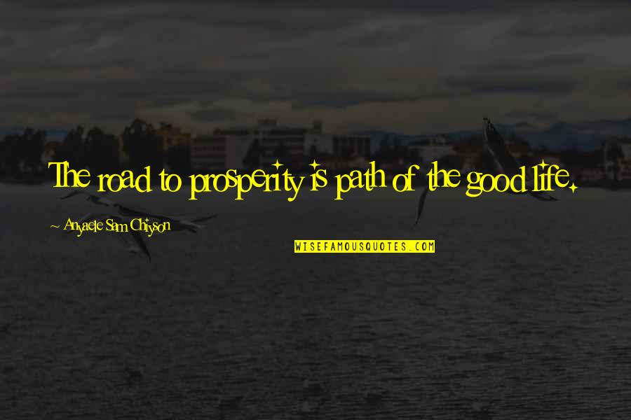 P334c Quotes By Anyaele Sam Chiyson: The road to prosperity is path of the