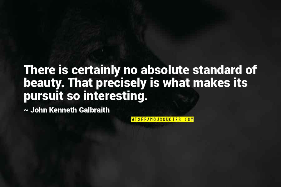 Paan Quotes By John Kenneth Galbraith: There is certainly no absolute standard of beauty.
