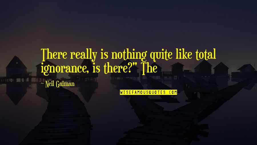 Pabellon Restaurant Quotes By Neil Gaiman: There really is nothing quite like total ignorance,