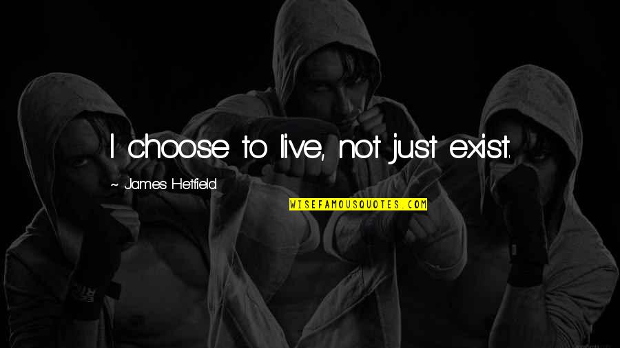 Pacatul Originar Quotes By James Hetfield: I choose to live, not just exist.