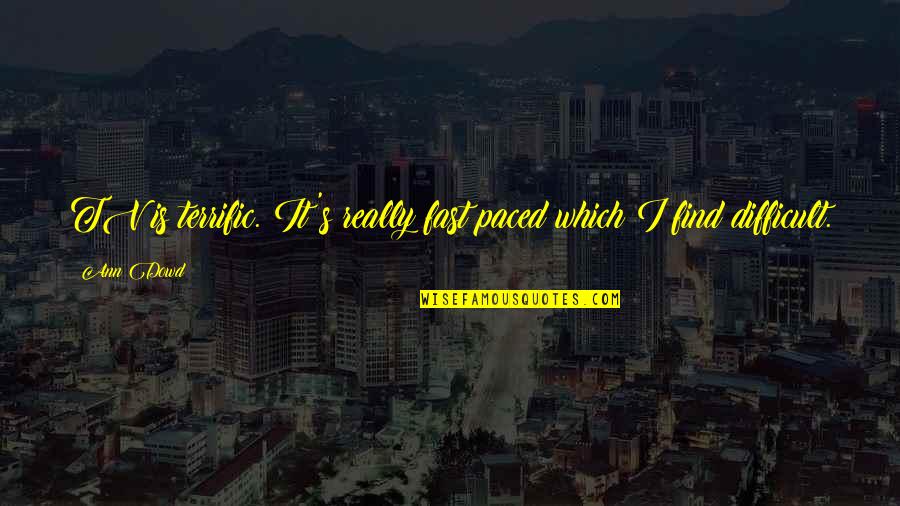 Paced Quotes By Ann Dowd: TV is terrific. It's really fast paced which