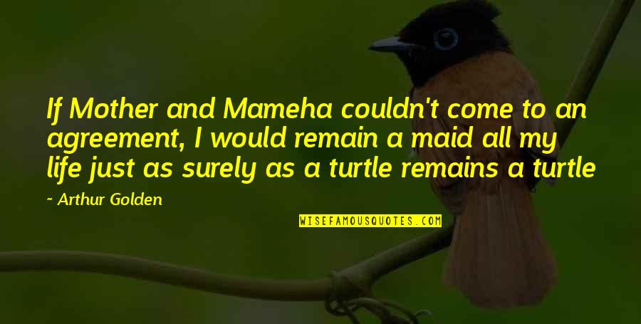 Pachette Quotes By Arthur Golden: If Mother and Mameha couldn't come to an