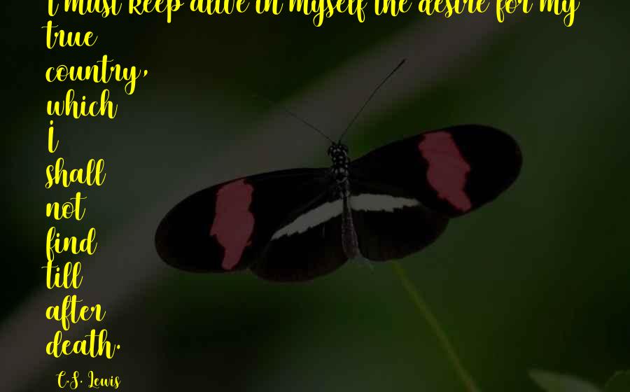 Pachl Pottery Quotes By C.S. Lewis: I must keep alive in myself the desire Pachl Pottery Quotes By C.S. Lewis: I must keep alive in myself the desire