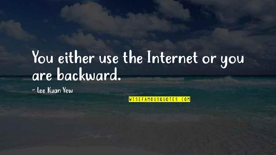 Pachomius Rule Quotes By Lee Kuan Yew: You either use the Internet or you are