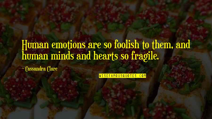 Pacific Island Quotes By Cassandra Clare: Human emotions are so foolish to them, and