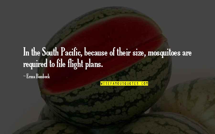 Pacific Quotes By Erma Bombeck: In the South Pacific, because of their size,