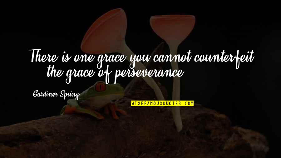 Pacific Rubiales Quotes By Gardiner Spring: There is one grace you cannot counterfeit ...