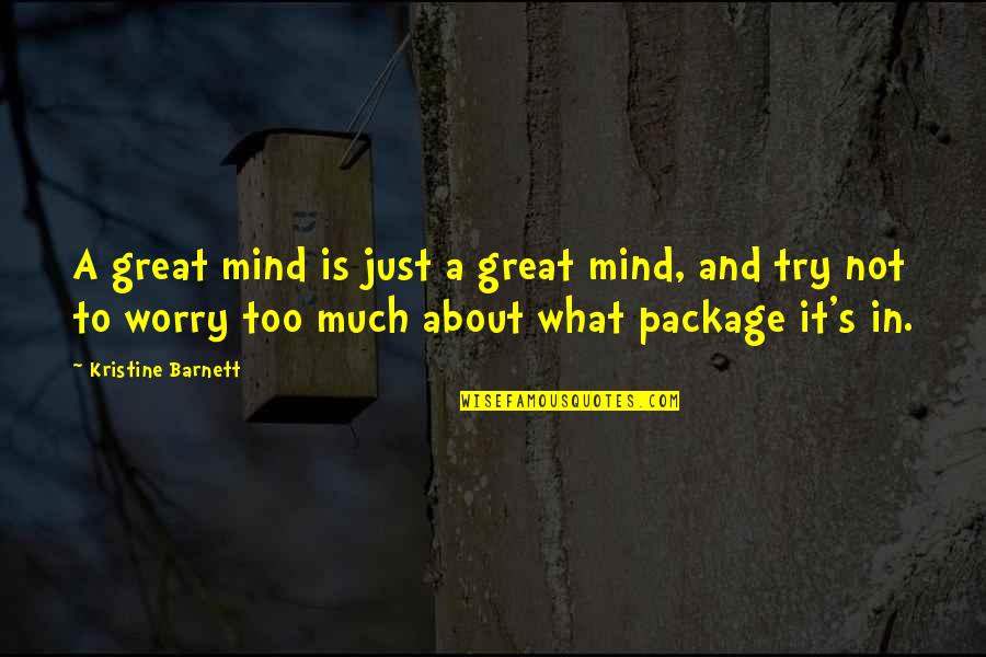 Package Quotes By Kristine Barnett: A great mind is just a great mind,