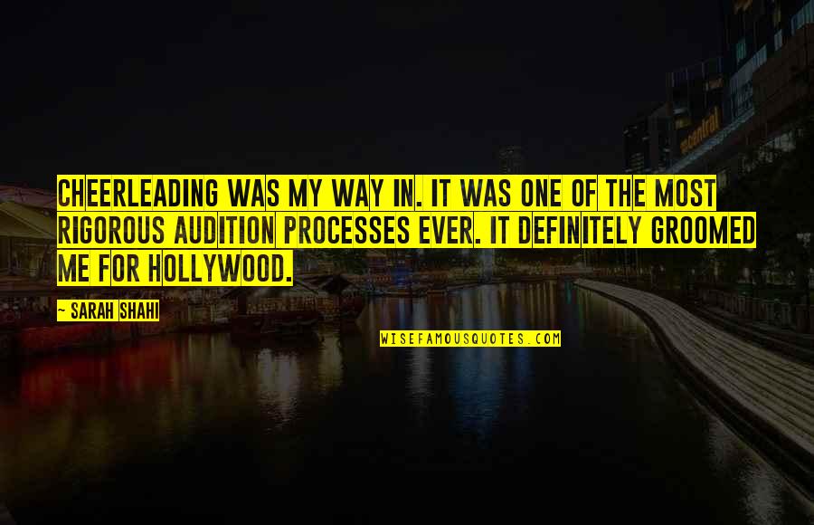 Package Shipping Quotes By Sarah Shahi: Cheerleading was my way in. It was one
