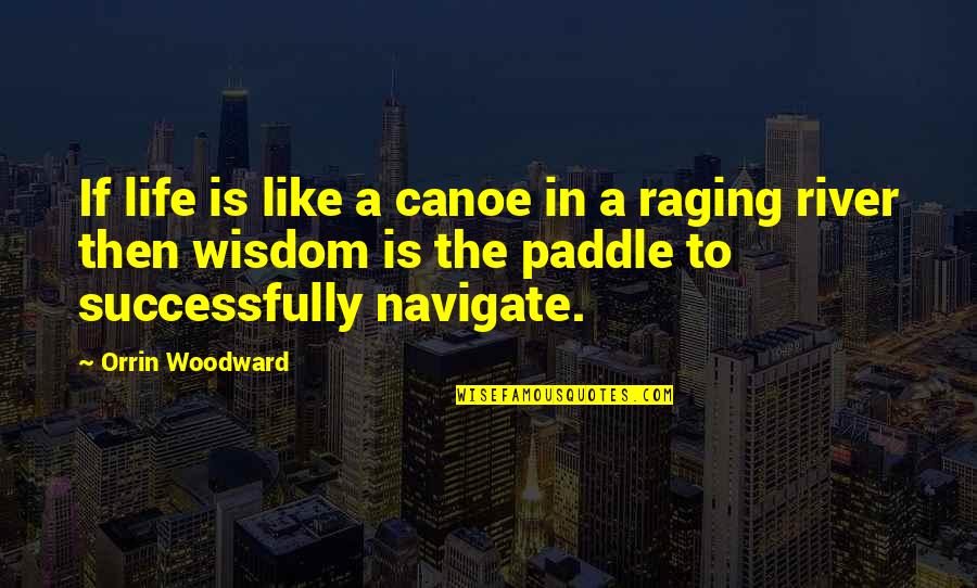 Paddle Quotes By Orrin Woodward: If life is like a canoe in a