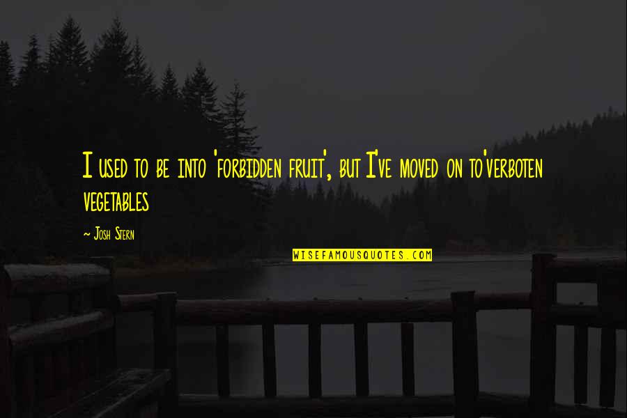 Paddleford Creek Quotes By Josh Stern: I used to be into 'forbidden fruit', but