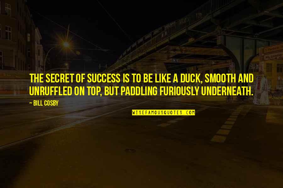 Paddling Quotes By Bill Cosby: The secret of success is to be like