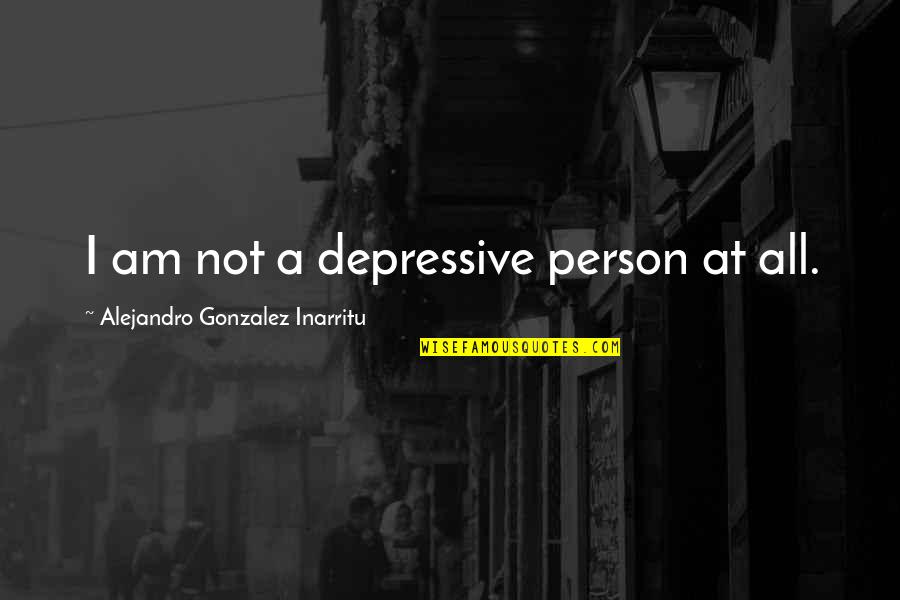 Pag Intindi Quotes By Alejandro Gonzalez Inarritu: I am not a depressive person at all.