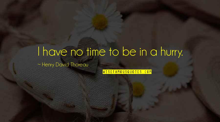 Pagani Quotes By Henry David Thoreau: I have no time to be in a