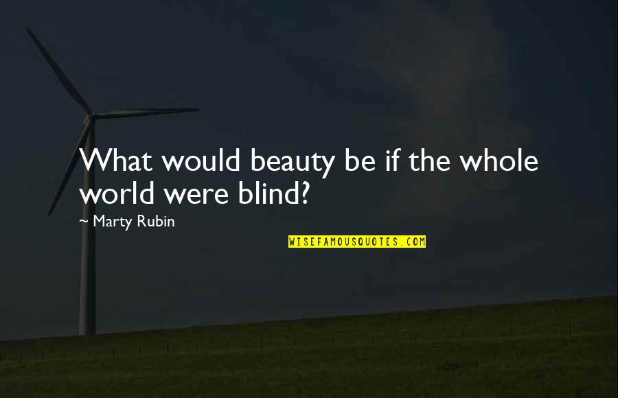 Pagaranatta Quotes By Marty Rubin: What would beauty be if the whole world
