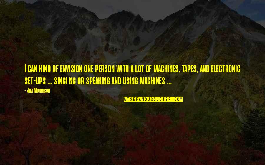 Pagbabalatkayo Quotes By Jim Morrison: I can kind of envision one person with Pagbabalatkayo Quotes By Jim Morrison: I can kind of envision one person with
