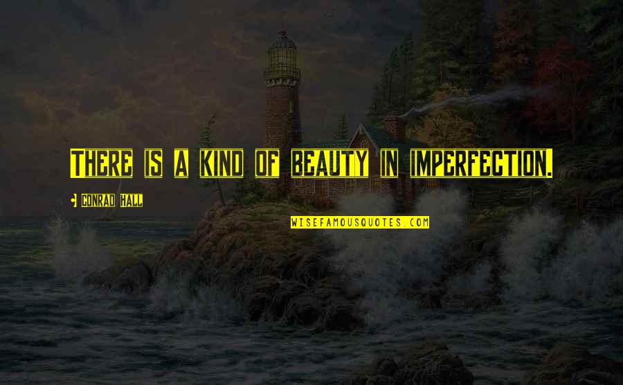 Page 339 Quotes By Conrad Hall: There is a kind of beauty in imperfection. Page 339 Quotes By Conrad Hall: There is a kind of beauty in imperfection.