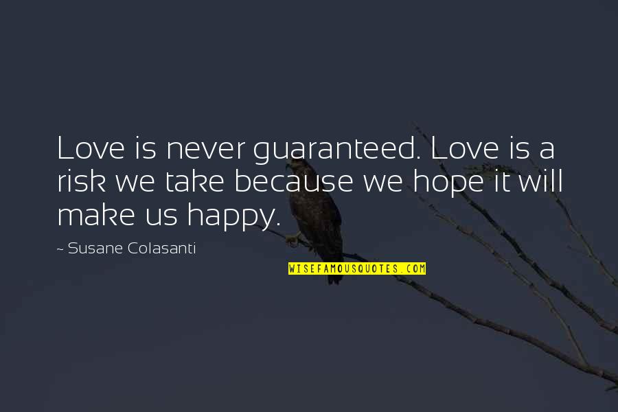 Pagiging Magalang Quotes By Susane Colasanti: Love is never guaranteed. Love is a risk Pagiging Magalang Quotes By Susane Colasanti: Love is never guaranteed. Love is a risk