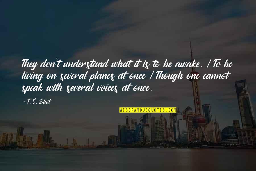 Pagkakapantay Pantay Quotes By T. S. Eliot: They don't understand what it is to be Pagkakapantay Pantay Quotes By T. S. Eliot: They don't understand what it is to be