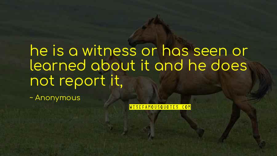 Pagliais Carbondale Il Quotes By Anonymous: he is a witness or has seen or