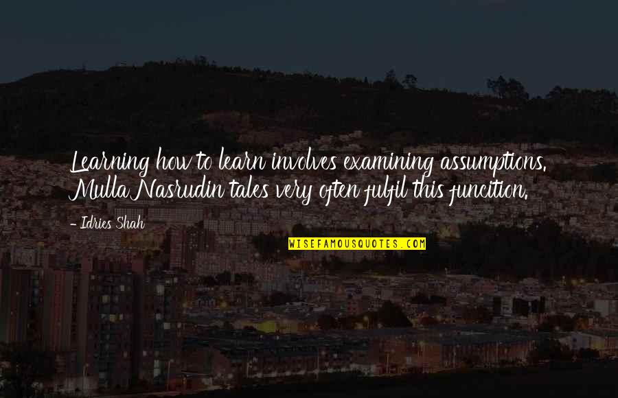 Pagliari Group Quotes By Idries Shah: Learning how to learn involves examining assumptions. Mulla Pagliari Group Quotes By Idries Shah: Learning how to learn involves examining assumptions. Mulla