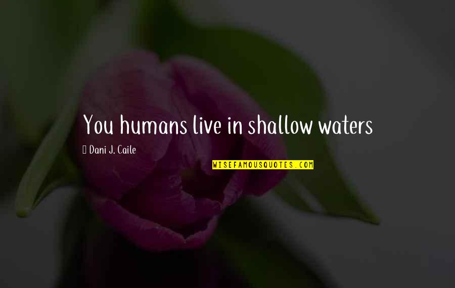 Pagliuca Celtics Quotes By Dani J. Caile: You humans live in shallow waters Pagliuca Celtics Quotes By Dani J. Caile: You humans live in shallow waters
