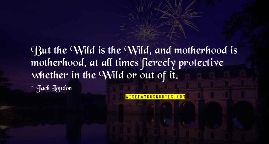 Pagmumura Case Quotes By Jack London: But the Wild is the Wild, and motherhood