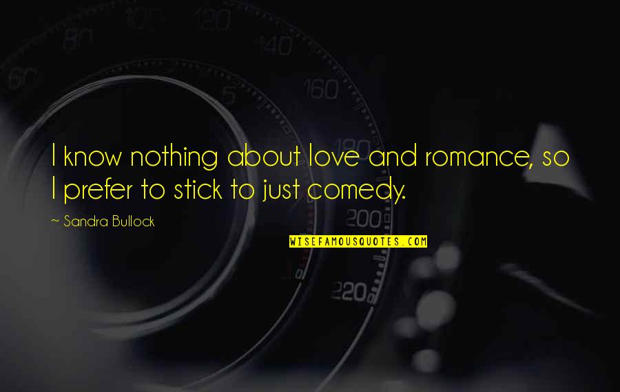 Paholaisen Piirakka Quotes By Sandra Bullock: I know nothing about love and romance, so