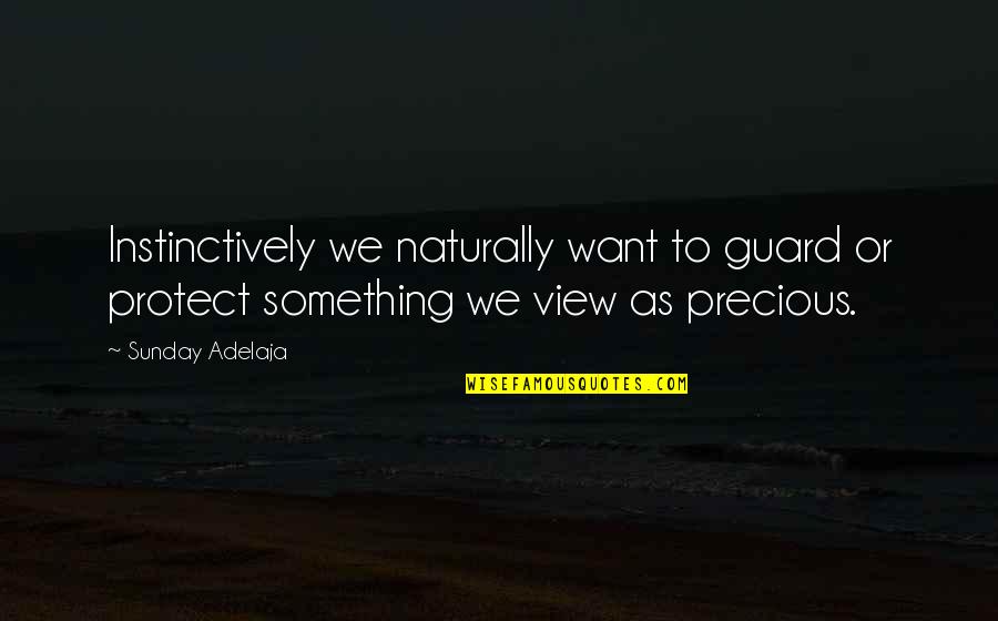 Paignton Webcam Quotes By Sunday Adelaja: Instinctively we naturally want to guard or protect