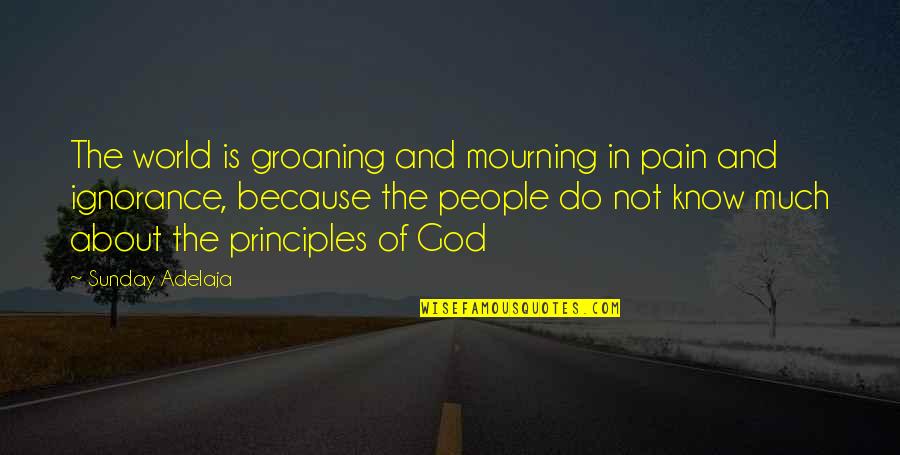 Pain And God Quotes By Sunday Adelaja: The world is groaning and mourning in pain